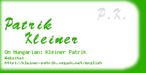 patrik kleiner business card